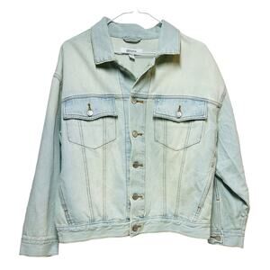 Zenana Oversized‎ Light Wash Denim Jacket Size Medium